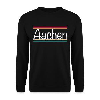 Aachen - Unisex Pullover - Schwarz - Vorne - Alina (178cm) & Michal (187cm)