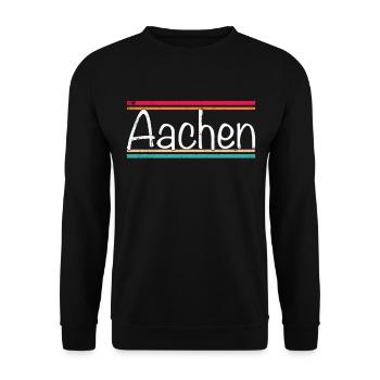 Aachen - Unisex Pullover - Schwarz - Vorne - Alina (178cm) & Michal (187cm)