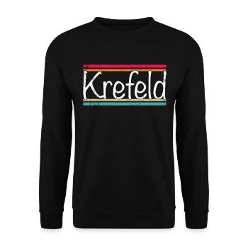 Krefeld - Unisex Pullover - Schwarz - Vorne - Alina (178cm) & Michal (187cm)