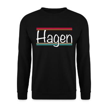 Hagen - Unisex Sweatshirt - black - Front - Alina (178cm) & Michal (187cm)