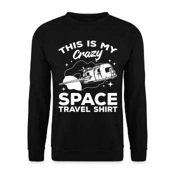 Ceci est mon astronaute fou de t-shirt de voyage spatial - Sweat-shirt Unisexe - noir - Devant - Alina (178cm) & Michal (187cm)