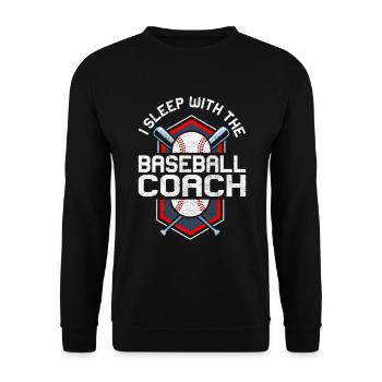 Femme entraîneur de baseball Mère qui travaille - Sweat-shirt Unisexe - noir - Devant - Alina (178cm) & Michal (187cm)
