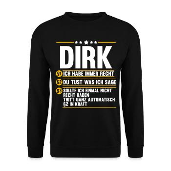 Dirk - Unisex Pullover - Schwarz - Vorne - Alina (178cm) & Michal (187cm)