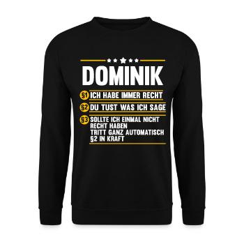 Dominik - Unisex Pullover - Schwarz - Vorne - Alina (178cm) & Michal (187cm)