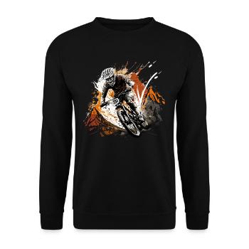 Conception cool de descente de VTT pour les fans de VTT - Sweat-shirt Unisexe - noir - Devant - Alina (178cm) & Michal (187cm)