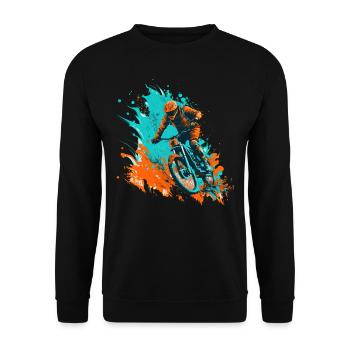 Conception cool de descente de VTT pour les fans de VTT - Sweat-shirt Unisexe - noir - Devant - Alina (178cm) & Michal (187cm)