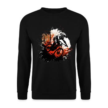 Conception cool de descente de VTT pour les fans de VTT - Sweat-shirt Unisexe - noir - Devant - Alina (178cm) & Michal (187cm)