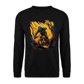 Conception cool de descente de VTT pour les fans de VTT - Sweat-shirt Unisexe - noir - Devant - Alina (178cm) & Michal (187cm)