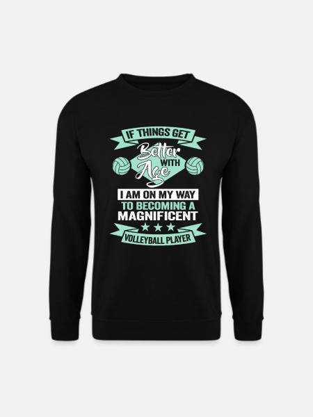 Beachvolleyball Geburtstag Trainer Volleyball Team - Unisex Pullover - Schwarz