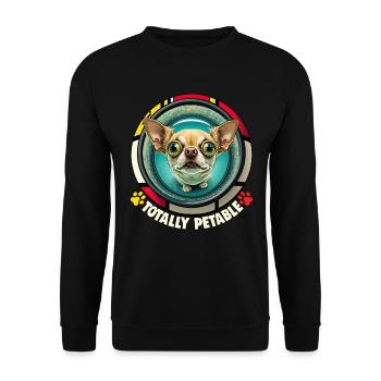 Dog Cartoon Chihuahua Design pour les amoureux des chiens - Sweat-shirt Unisexe - noir - Devant - Alina (178cm) & Michal (187cm)