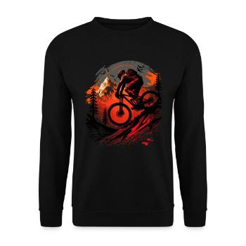 Conception cool de descente de VTT pour les fans de VTT - Sweat-shirt Unisexe - noir - Devant - Alina (178cm) & Michal (187cm)