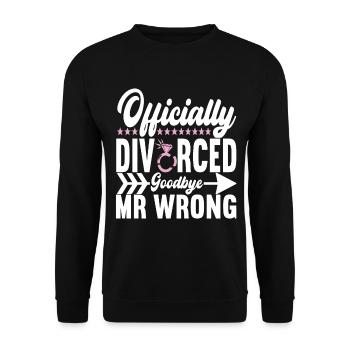 Scheidung Geschieden - Unisex Pullover - Schwarz - Vorne - Alina (178cm) & Michal (187cm)