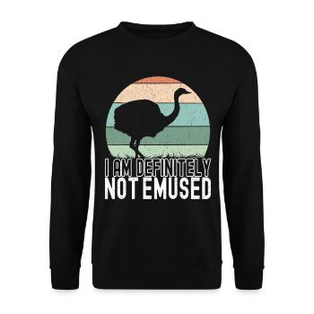 Emu Strauss - Unisex Sweatshirt - black - Front - Alina (178cm) & Michal (187cm)