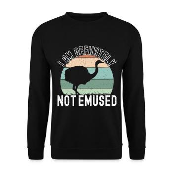 Emu Strauss - Unisex Sweatshirt - black - Front - Alina (178cm) & Michal (187cm)