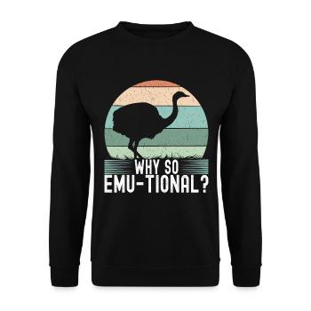 Emu Strauss - Unisex Sweatshirt - black - Front - Alina (178cm) & Michal (187cm)