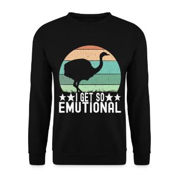 Emu Strauss - Unisex Sweatshirt - black - Front - Alina (178cm) & Michal (187cm)
