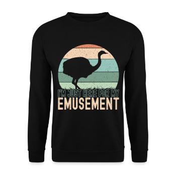 Emu Strauss - Unisex Sweatshirt - black - Front - Alina (178cm) & Michal (187cm)