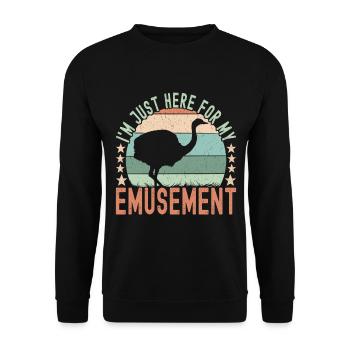 Emu Strauss - Unisex Sweatshirt - black - Front - Alina (178cm) & Michal (187cm)