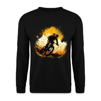 Conception cool de descente de VTT pour les fans de VTT - Sweat-shirt Unisexe - noir - Devant - Alina (178cm) & Michal (187cm)