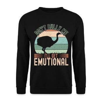 Emu Strauss - Unisex Sweatshirt - black - Front - Alina (178cm) & Michal (187cm)