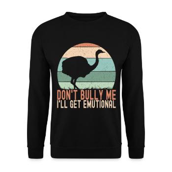 Emu Strauss - Unisex Sweatshirt - black - Front - Alina (178cm) & Michal (187cm)