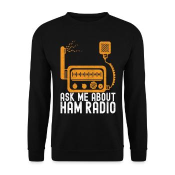 Ham Radio Ham Radio Operator - Unisex Sweatshirt - black - Front - Alina (178cm) & Michal (187cm)