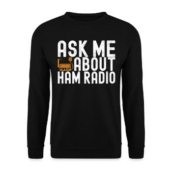 Ham Radio Ham Radio Operator - Unisex Sweatshirt - black - Front - Alina (178cm) & Michal (187cm)