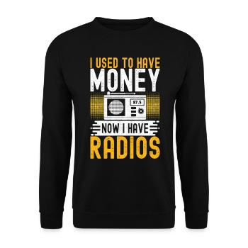 Ham Radio Ham Radio Operator - Unisex Sweatshirt - black - Front - Alina (178cm) & Michal (187cm)