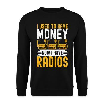 Ham Radio Ham Radio Operator - Unisex Sweatshirt - black - Front - Alina (178cm) & Michal (187cm)