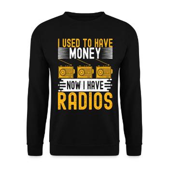 Ham Radio Ham Radio Operator - Unisex Sweatshirt - black - Front - Alina (178cm) & Michal (187cm)