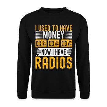 Ham Radio Ham Radio Operator - Unisex Sweatshirt - black - Front - Alina (178cm) & Michal (187cm)