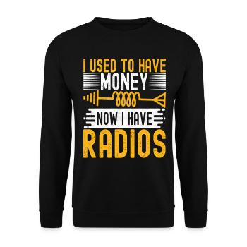 Ham Radio Ham Radio Operator - Unisex Sweatshirt - black - Front - Alina (178cm) & Michal (187cm)