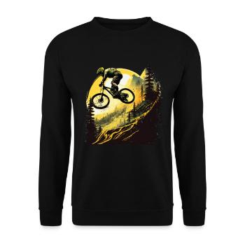 Conception cool de descente de VTT pour les fans de VTT - Sweat-shirt Unisexe - noir - Devant - Alina (178cm) & Michal (187cm)