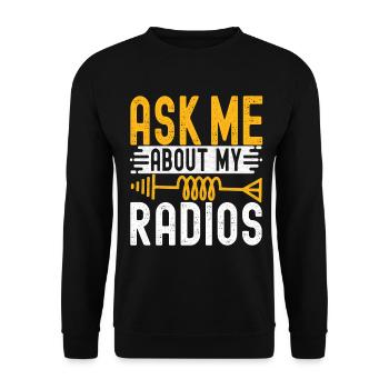 Ham Radio Ham Radio Operator - Unisex Sweatshirt - black - Front - Alina (178cm) & Michal (187cm)