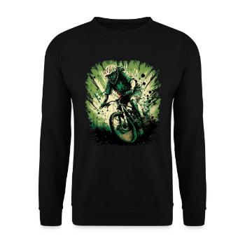 Conception cool de descente de VTT pour les fans de VTT - Sweat-shirt Unisexe - noir - Devant - Alina (178cm) & Michal (187cm)