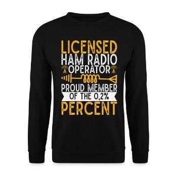 Ham Radio Ham Radio Operator - Unisex Sweatshirt - black - Front - Alina (178cm) & Michal (187cm)