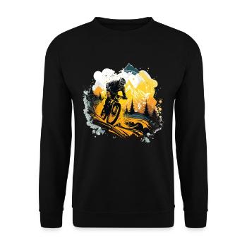 Conception cool de descente de VTT pour les fans de VTT - Sweat-shirt Unisexe - noir - Devant - Alina (178cm) & Michal (187cm)