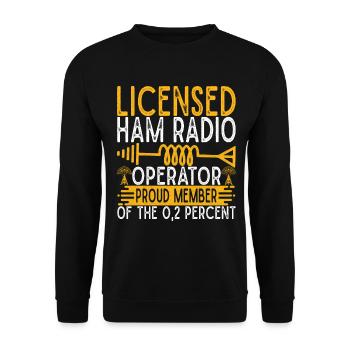 Ham Radio Ham Radio Operator - Unisex Sweatshirt - black - Front - Alina (178cm) & Michal (187cm)