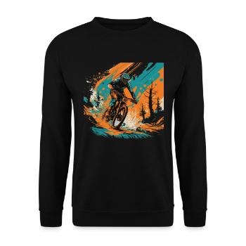 Conception cool de descente de VTT pour les fans de VTT - Sweat-shirt Unisexe - noir - Devant - Alina (178cm) & Michal (187cm)
