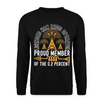 Ham Radio Ham Radio Operator - Unisex Sweatshirt - black - Front - Alina (178cm) & Michal (187cm)