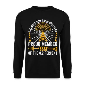 Ham Radio Ham Radio Operator - Unisex Sweatshirt - black - Front - Alina (178cm) & Michal (187cm)
