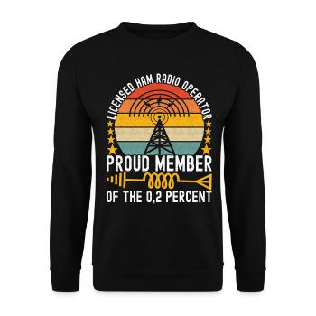 Ham Radio Ham Radio Operator - Unisex Sweatshirt - black - Front - Alina (178cm) & Michal (187cm)