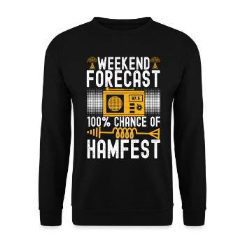 Ham Radio Ham Radio Operator - Unisex Sweatshirt - black - Front - Alina (178cm) & Michal (187cm)