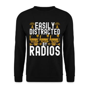 Ham Radio Ham Radio Operator - Unisex Sweatshirt - black - Front - Alina (178cm) & Michal (187cm)