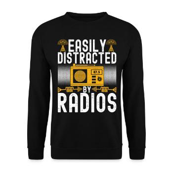 Ham Radio Ham Radio Operator - Unisex Sweatshirt - black - Front - Alina (178cm) & Michal (187cm)
