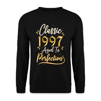 Birthday 1997 gift 1997 Classic 1997 - Unisex Sweatshirt - black - Front - Alina (178cm) & Michal (187cm)