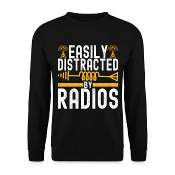 Ham Radio Ham Radio Operator - Unisex Sweatshirt - black - Front - Alina (178cm) & Michal (187cm)