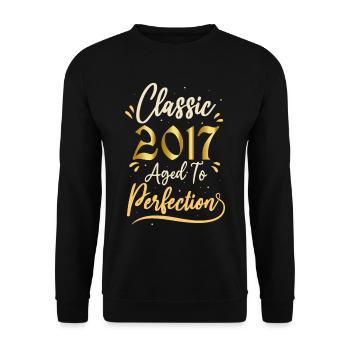 Birthday 2017 gift 2017 Classic 2017 - Unisex Sweatshirt - black - Front - Alina (178cm) & Michal (187cm)