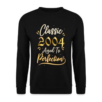 Birthday 2004 gift 2004 Classic 2004 - Unisex Sweatshirt - black - Front - Alina (178cm) & Michal (187cm)