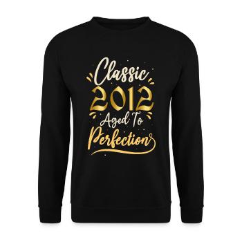 Birthday 2012 gift 2012 Classic 2012 - Unisex Sweatshirt - black - Front - Alina (178cm) & Michal (187cm)